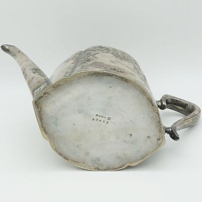 Victorian Ivory Topped Silver Plate Teapot, Joseph Gilbert and Sons, Birmingham Circa 1894 