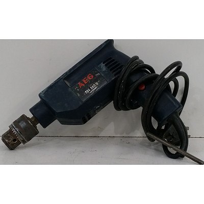 Makita 850 Watt Electric Belt Sander and AEG 550 Watt Electric Drill