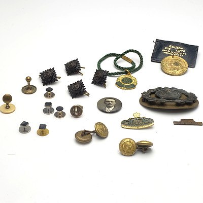 Australian Warrant Officer, Class II Badge, Royal Agricultural Society  of Victoria Badge, Melbourne Diocese Jubilee Medal and More