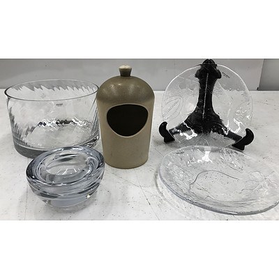 Glass & Stoneware including Kosta Boda