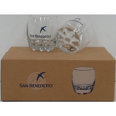 San Benedetto 350ml Glass Tumblers - Lot of 72 - Brand New