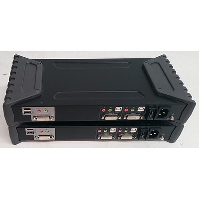 Aten (CS1182) Secure DVI-I KVM Switch - Lot of Two