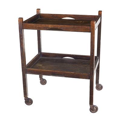 Vintage Oak Drinks Trolley