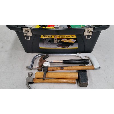 Stanley Portable Toolbox and Various Tools