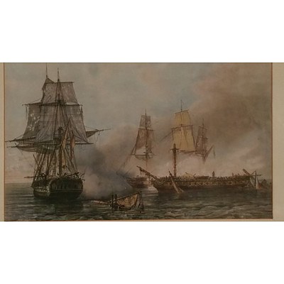 Nautical Offset Print and a Nautical Hand Painted Tile