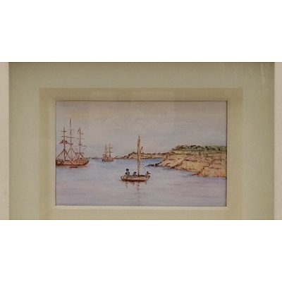 Nautical Offset Print and a Nautical Hand Painted Tile