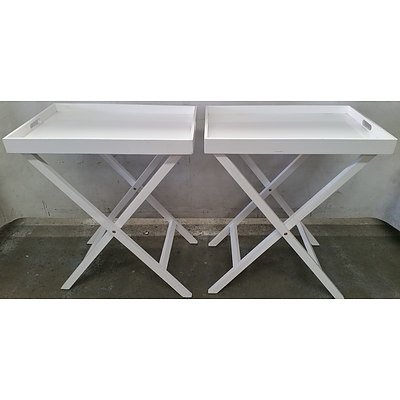 Contemporary Tray Tables - Lot of Two