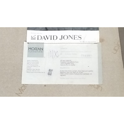 Moran Three Seater Leather Lounge