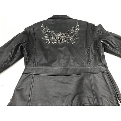 Harley Davidson Black Leather Large Jacket - Brand New