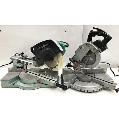 Hitachi C 8FB 216mm Slide Compound Saw & Elu PS-174 Crosscut Mitre Saw