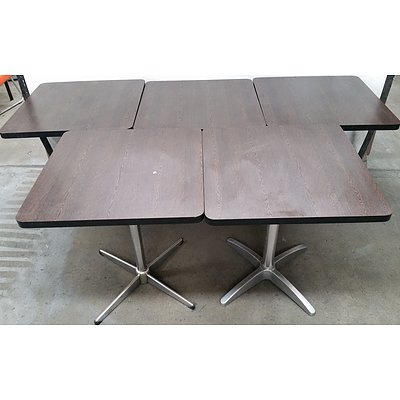 Veneer Cafe Tables - Lot of Five