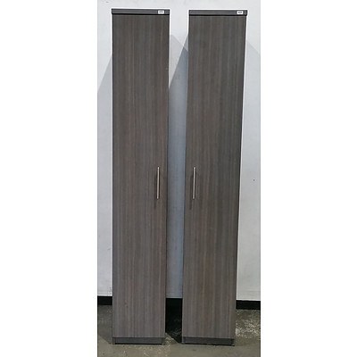 Dark Grey Laminate Personal Storage Cabinet - Lot Of 2