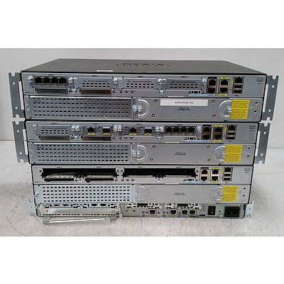 Cisco 2900 & 2600 Series Integrated Service Routers - Lot of Four