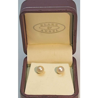 9ct Gold Pearl Earrings