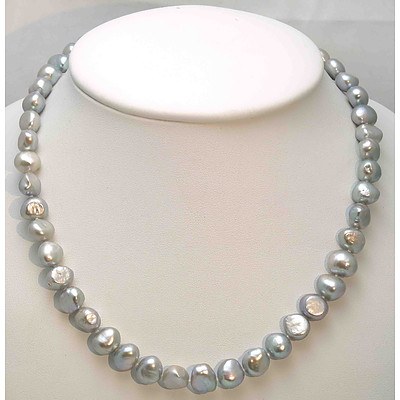 Silver Cultured Pearl Necklace