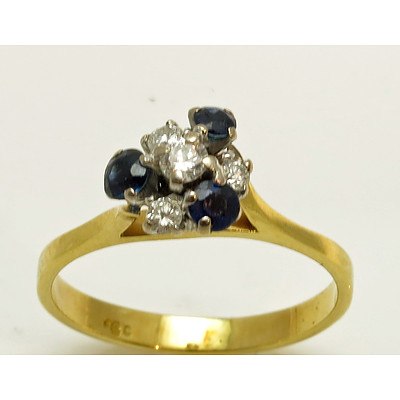 18ct Gold Sapphire & Diamond Ring