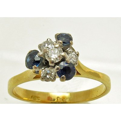 18ct Gold Sapphire & Diamond Ring