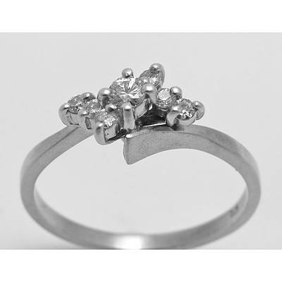 9ct White Gold Diamond Ring