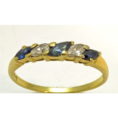18ct Gold Sapphire & Diamond Ring