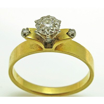 Vintage 18ct Gold Diamond Ring