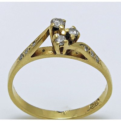 Vintage 18ct Gold Diamond Ring