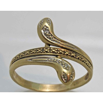 Vintage 9ct Gold Snake Ring