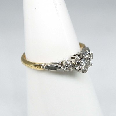 Vintage Diamond Ring - 18ct Gold, Palladium