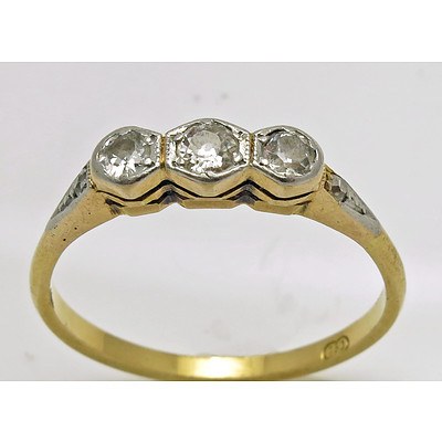 Vintage 3 stone Diamond Ring