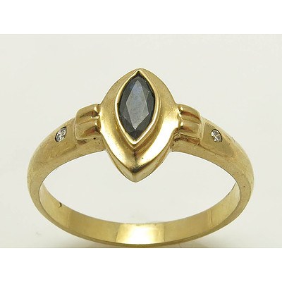 9ct Gold Sapphire & Diamond Ring