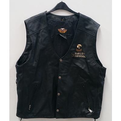 Harley Davidson Leather Vest & Sierra Boots