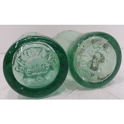 Rare Collectable WW2 1944 Green Coke Bottle - Lot Of 2