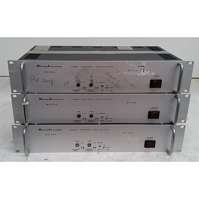 Murray Amplifiers MA534 Power Amplifier Appliance - Lot of Three