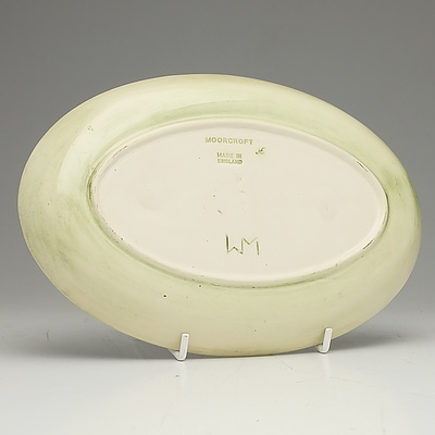 Moorcroft Golden Wattle Patterned Vase and Dish, Designed by Sally Tuffin, Circa 1990