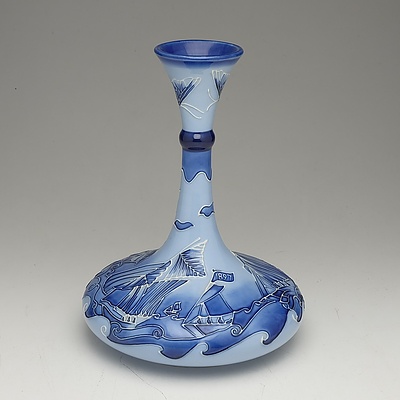 Moorcroft Florian Yacht Vase, Celebrating the 1897-1997 Centenary of Moorcroft, Circa 1997