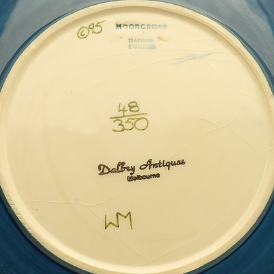 Moorcroft Sulfur Crested Cockatoo Plate, 48/350, 1995