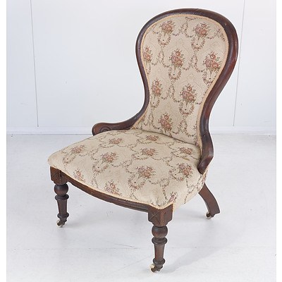 Victorian Mahogany Grandmother Chair