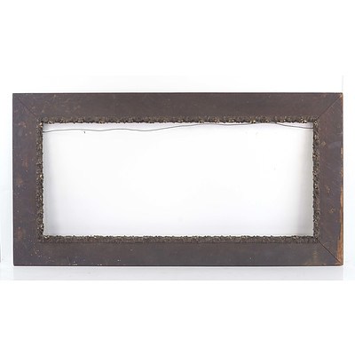 Large Edwardian Picture Frame With Carved Floral and Vine Boarder