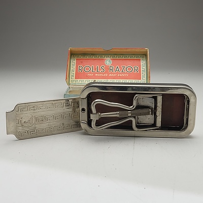 Vintage English Rolls Razor with Original Box