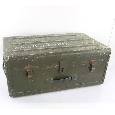 Military Riveted Aluminium Trunk Circa 1960