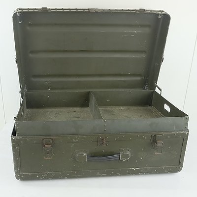 Military Riveted Aluminium Trunk Circa 1960