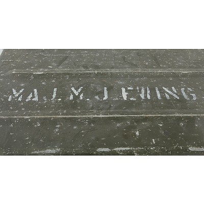 Military Riveted Aluminium Trunk Circa 1960