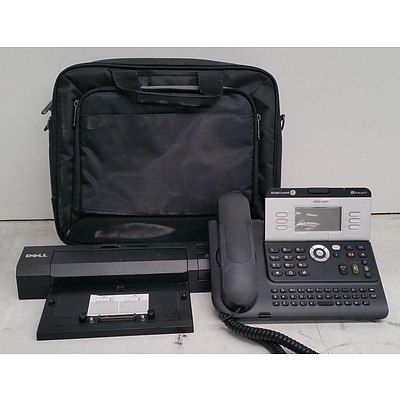 Bulk Lot of Assorted IT & Office Equipment - Office Phone, Laptop Bags, Monitors & Accessories