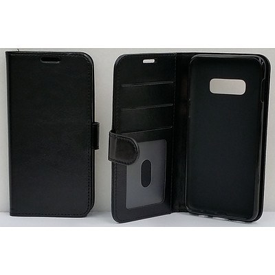 Black Vinyl Wallet Case for Samsung Galaxy S10e - Lot of 70 - Brand New - RRP $1500.00