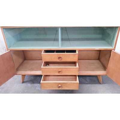 Vintage Maple Veneer Buffet Unit