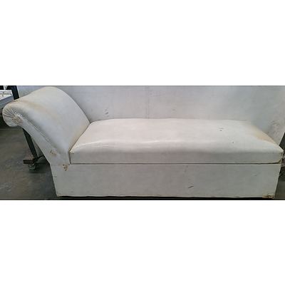 Vintage Vinyl Chaise Lounge