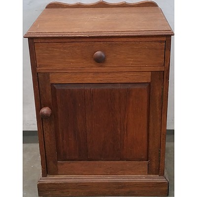 Rustic Hardwood Bedside Table