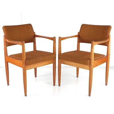 A Pair of Retro Teak Armchairs