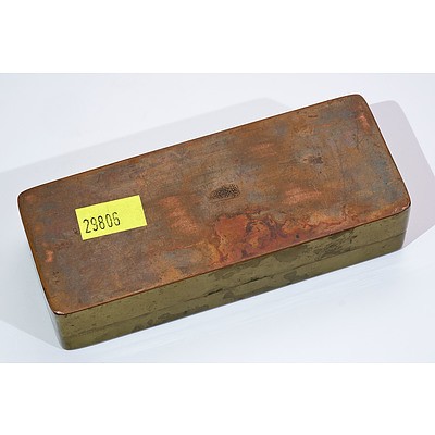 Chinese Paktong Ink Box Engraved with The Forbidden City