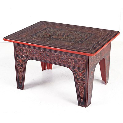 Vintage Burmese Lacquer Folding Table