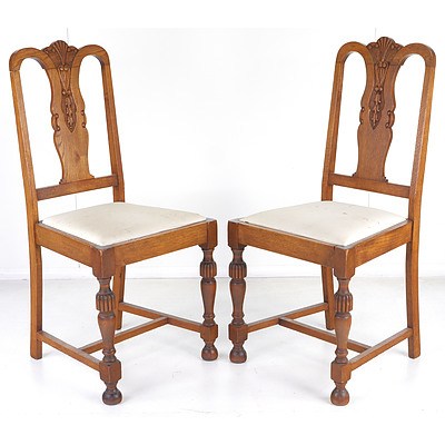 Four Oak Dining Chairs Circa 1920s